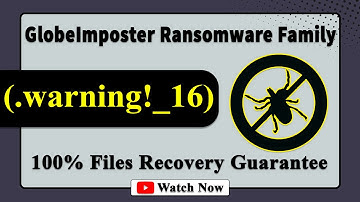 || SOLVED ✅🔘|| Warning (.warning!_16) GlobeImposter family ransomware virus - removal and decryption