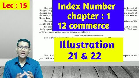 Index number | lec 15 | chp 1 | illustrations | cost of living index number |