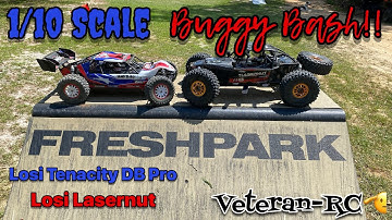 Buggy Bash op schaal 1/10: Losi Tenacity DB Pro en Losi Lasernut.