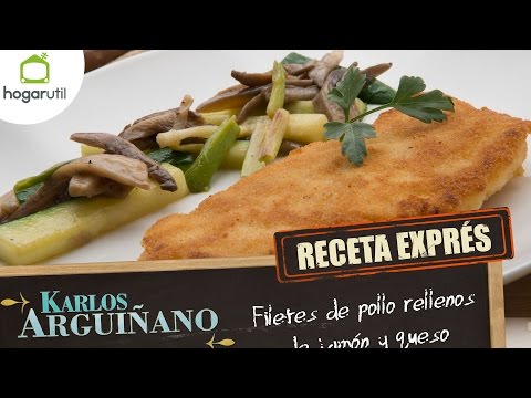 Receta Exprés: Filetes de pollo rellenos de jamón y queso