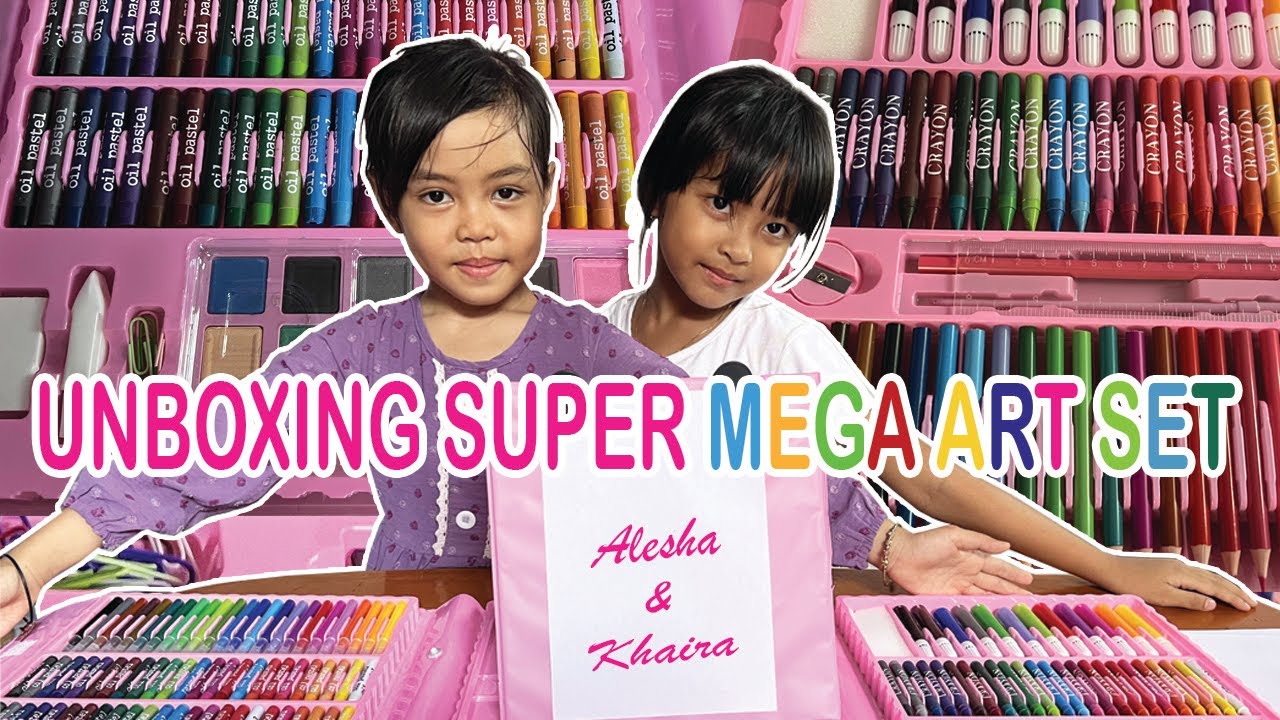 UNBOXING CRAYON SUPER MEGA ART SET 208 Pieces - YouTube