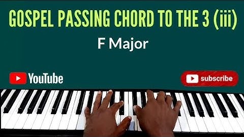 Gospel Passing chords in the key of F major.