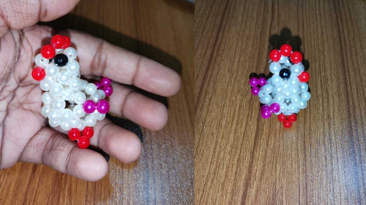 How to Make Beaded chicken| পুতির তৈরি মুরগি | Putir Chicken |Crafty_Mele