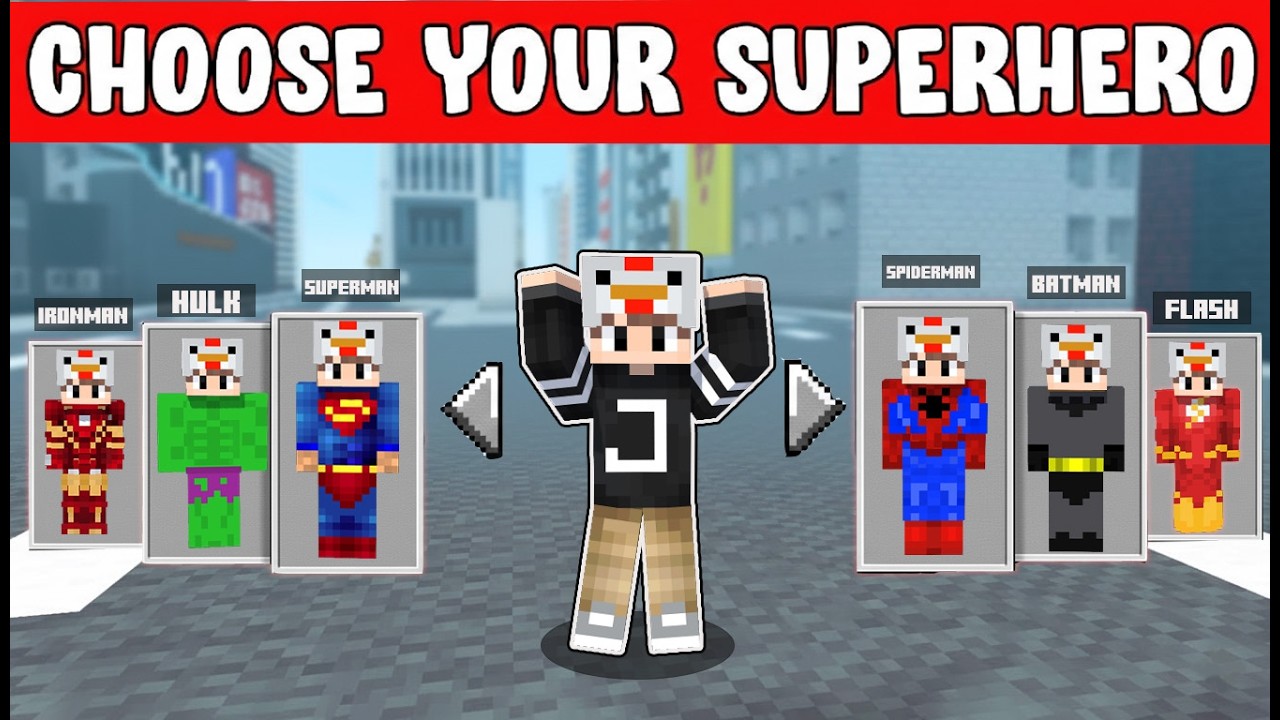 Minecraft, But You Can CHOOSE YOUR SUPERHERO!