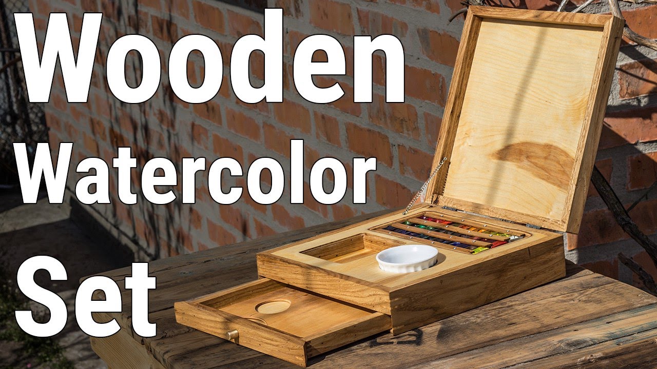Vintage Wooden Watercolor Set | Винтажный Деревянный Акварельный набор