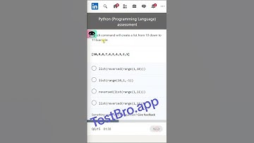 How to Crack the LinkedIn Python Skills Assessment in 1 Minute with Test Bro App!  #coding