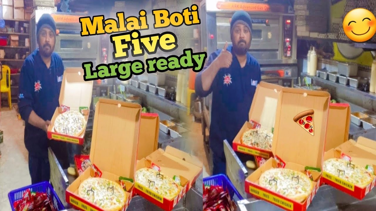 Malai boti flavour 😋 Five pizze 🍕ready kardiye 15 mint mai 👍||Danidanishvlog||
