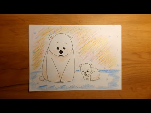 Как нарисовать животное из Красной книги ОЧЕНЬ ПРОСТО! Рисунок Белый медведь