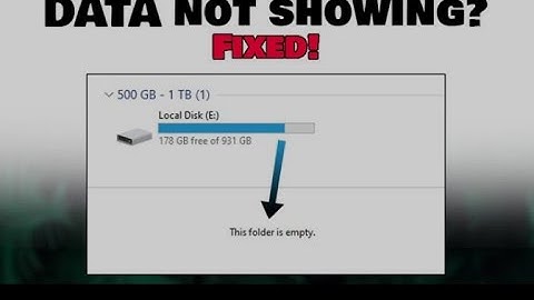 Drive not showing Data even though it still exists (SSD, HDD, Flash Drive, and other) Fixed!