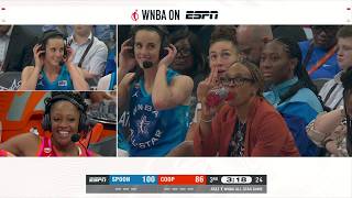Kelsey Mitchell surprises Caitlin Clark on the WNBA All-Star Game broadcast 😂 | WNBA on ESPN