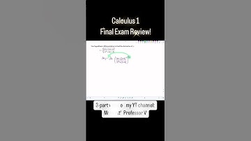 Calculus 1 UITGEBREIDE HERHALING VAN HET EINDEXAMEN! #mathwithprofessorv #calculusfinal #calculus...