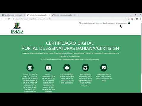Escola Bahiana | Saiba mais sobre a Certificação Digital da Bahiana - Tutorial