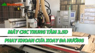 Cắt Khoan Gia Công Hàng Loạt Mặt Gỗ - Máy CNC Trung Tâm 2.5D - WM-1325RBS
