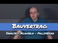 Bauvertrag - Was muss rein? Hier gibt es die Übersicht mit Tipps &amp; Problemen inkl. Rohstoffklauseln