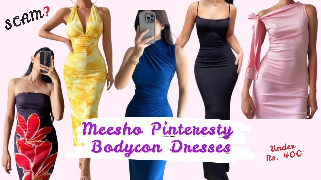 Meesho Bodycon Dresses Under ₹400 💕 | Pinterest Inspired Affordable Outfits Haul!