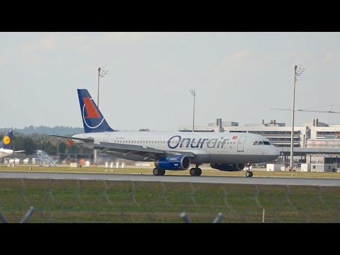 Onur Air Airbus A320-233 TC-OBG arrival at Munich Airport Landung Flughafen München