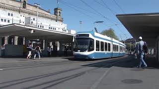 Trams and trolleybuses in Zurich, filmed in 2008