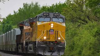 🚂 UP Ethanol & Freshly Painted Power! Grandview, TX Double Train Action!