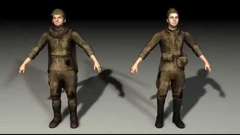 Red Orchestra 2 HoS, 3D models+animations 2 (.c4d)