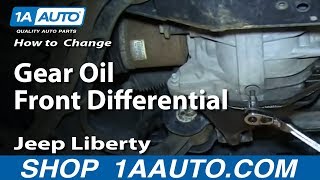 how to change front differential fluid 02-07 jeep liberty