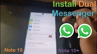 This is how to install two (2) versions of whatsapp on the note 10 or
plus. in other words a dual messengers. than also works for face...