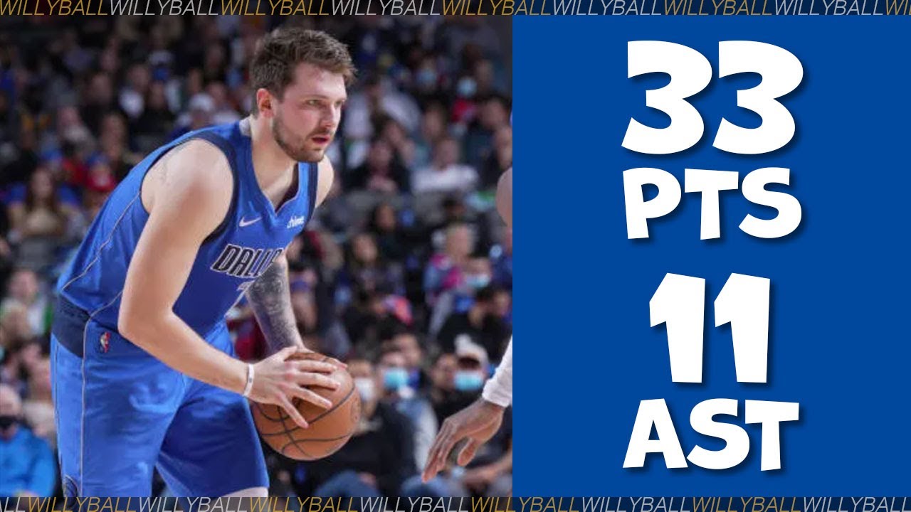 Luka Doncic 33 PTS 11 AST 7 REB Full Highlights vs Pistons 🔥 - YouTube