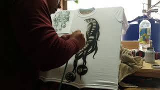 Airbrush Joker black| COMO PINTAR UNA CAMISETA CON AERÓGRAFO|