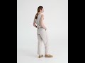 Linen Vest for Women – Blue Striped Sleeveless Linen Top – Button Front Waistcoat – Tailored Vest