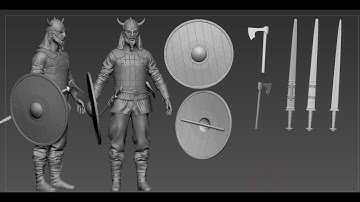 Creating shield and viking axe 3ds Max