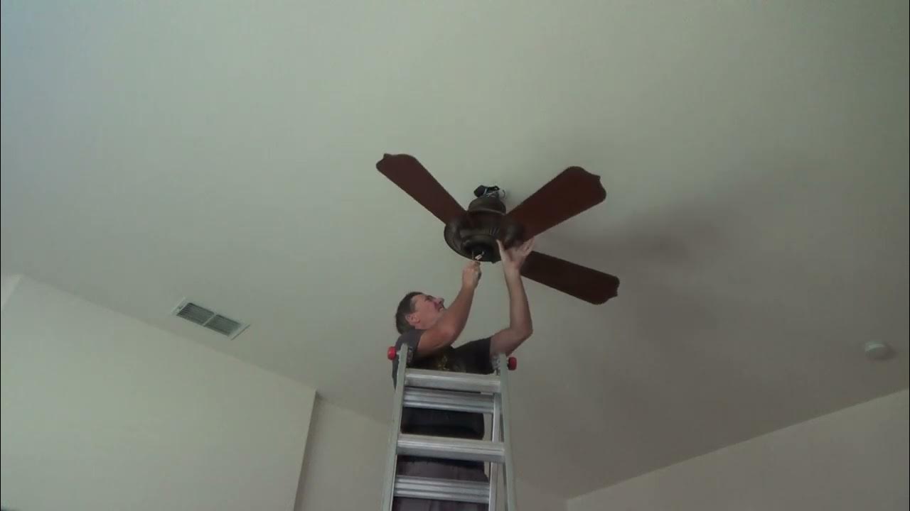 How to Fix Ceiling Fan Clicking/Wobbling for Dummies...Part 5 Removing