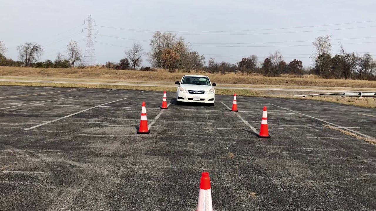 maneuverability test cone set up