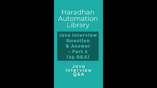 Java Interview Question & Answer - Part 2 (Set of 25 Q&A)