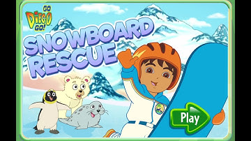 Go Diego Go: Snowboard Rescue - Old Flash Games