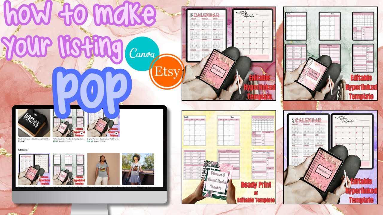 Professional Etsy Listing Photo & Digital Product Video using CANVA