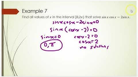 5.1.1 Solving Trig Equations