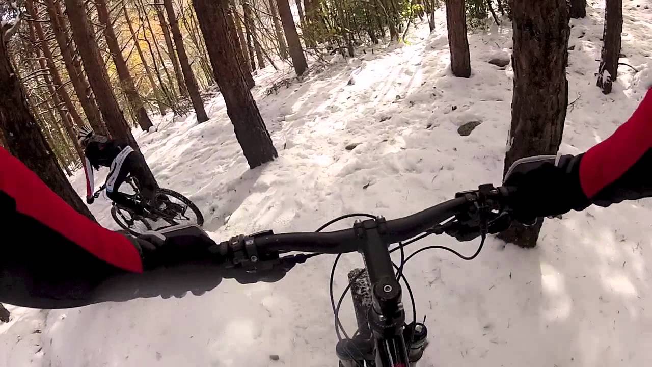 neveras de Sojuela con nieve mountain biking olympic sport
