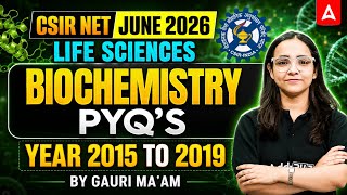 CSIR NET Life Science 2026 | Biochemistry PYQs 2015 to 2019 | Complete PYQ Practice