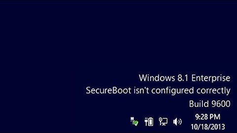 Windows 8.1 Enterprise SecureBoot isn