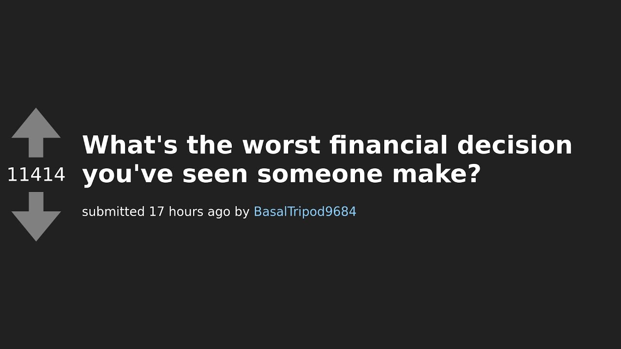 Reddit Exposes Shocking Money Mistakes: Worst Financial Decisions Ever Shared