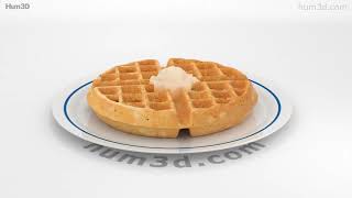 Waffle 3D model by 3DModels.org