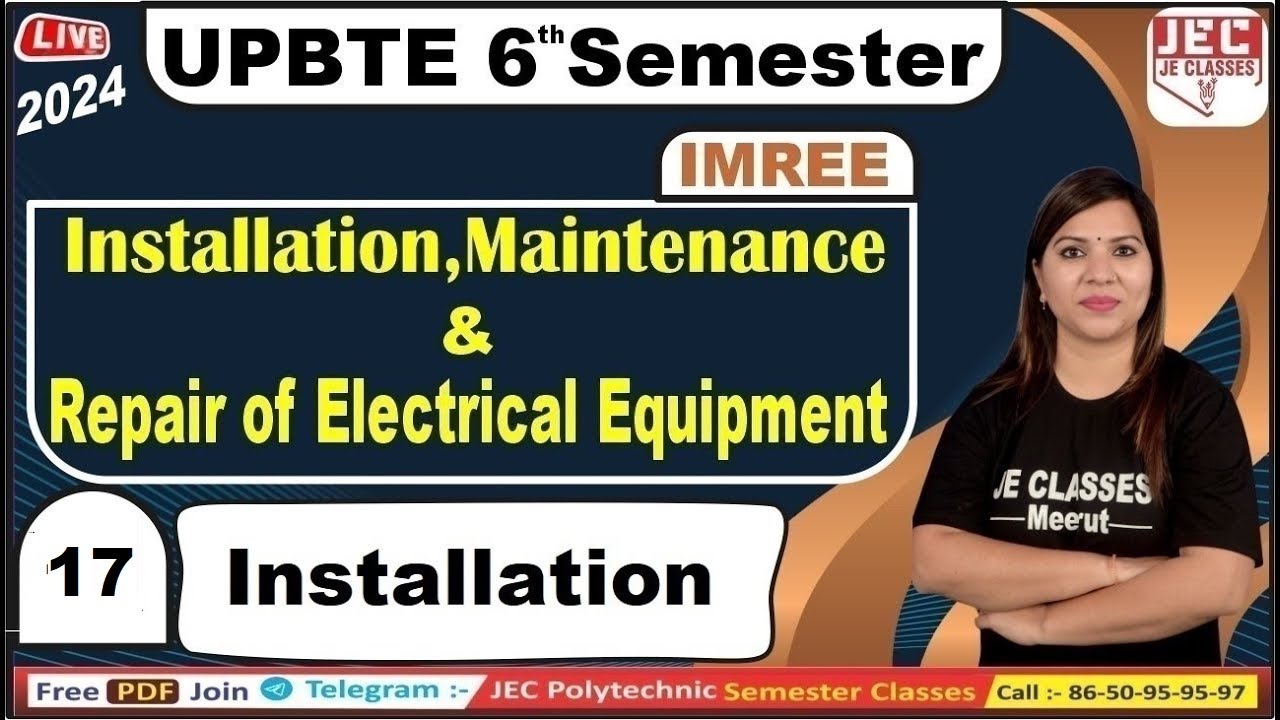 #17  UPBTE 6th Semester Electrical Engineering IMREE Class by Monika Mam | JE CLASSES Meerut