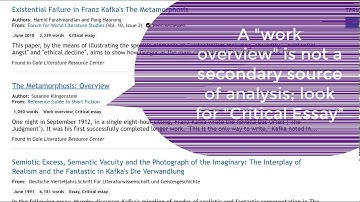 Database: Gale Literary Sources