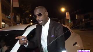 Comedian J.B. Smoove and his wife out to dinner at Craig's restaurant in LA.