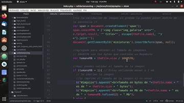 Obtener tamaño de imagen con Javascript.