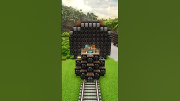 Поезд буровой раскладной тоннелекоп в Майнкрафт для прокладки туннелей в горах под землёй под водой