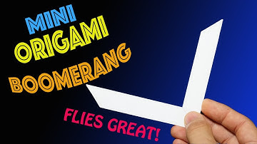 How to Make a Mini Origami Boomerang- Rob