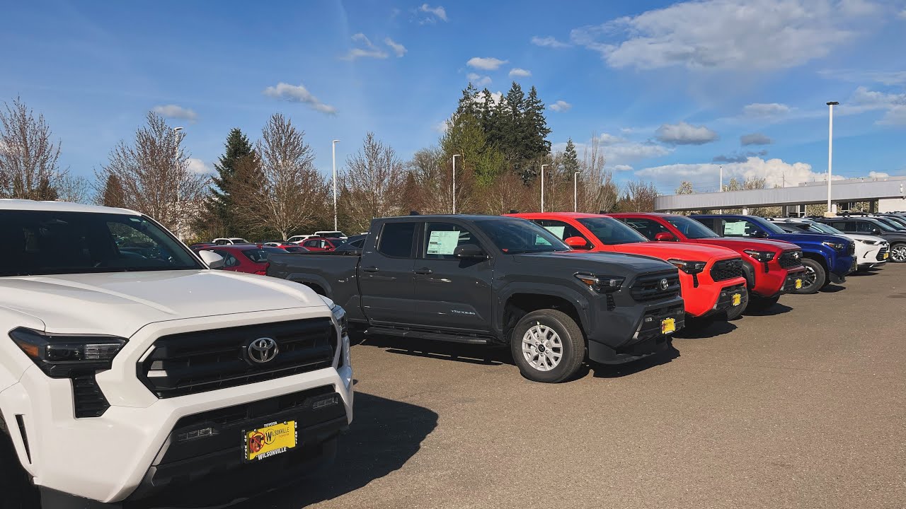 2024 Toyota Tacomas Tons unsold different models and colors sitting on ...
