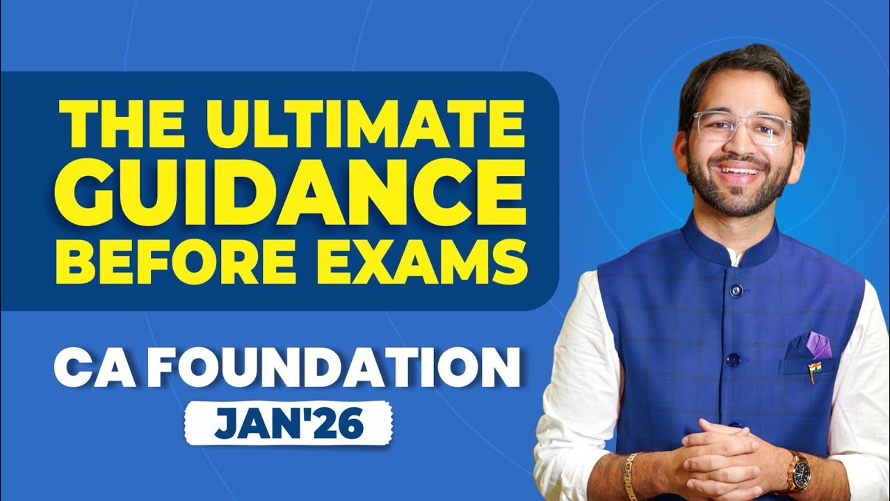 Warning! CA Foundation Students - Jan'26 | Must Watch | CA Foundation | ICAI | CA Shubham Singhal