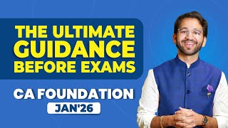 Warning! CA Foundation Students - Jan'26 | Must Watch | CA Foundation | ICAI | CA Shubham Singhal