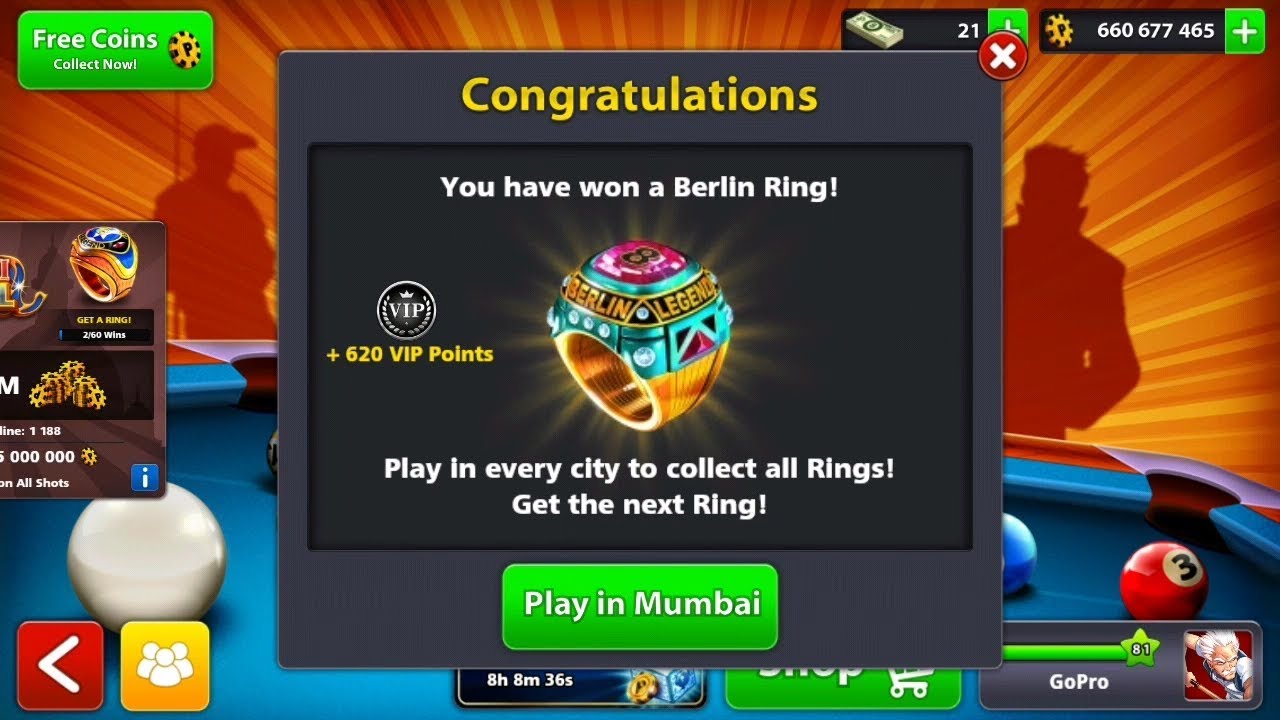 8 ball pool | how to get free berlin ring - 